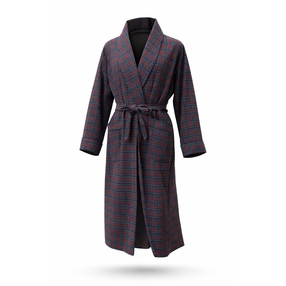 Vtg Sutter &‎ Grant Men's Robe Plaid Seersucker Cotton Heritage Preppy